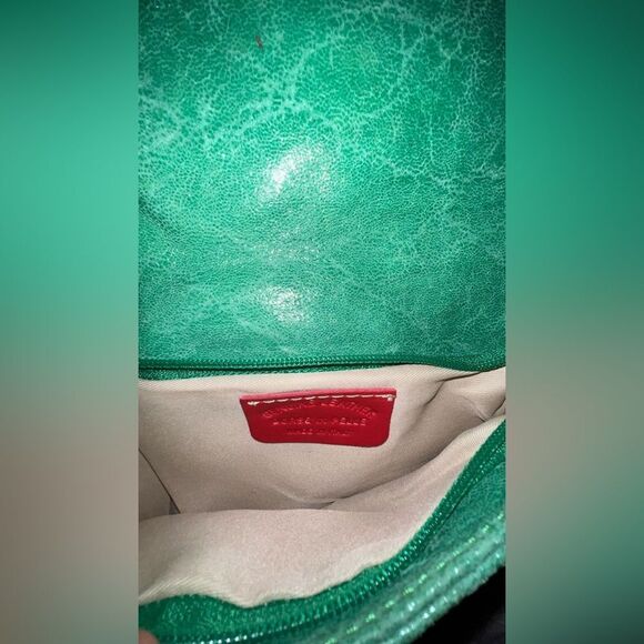 Borse In Pelle Emerald Green Leather Clutch Bag, made in Italy 🇮🇹 - Picture 15 of 16